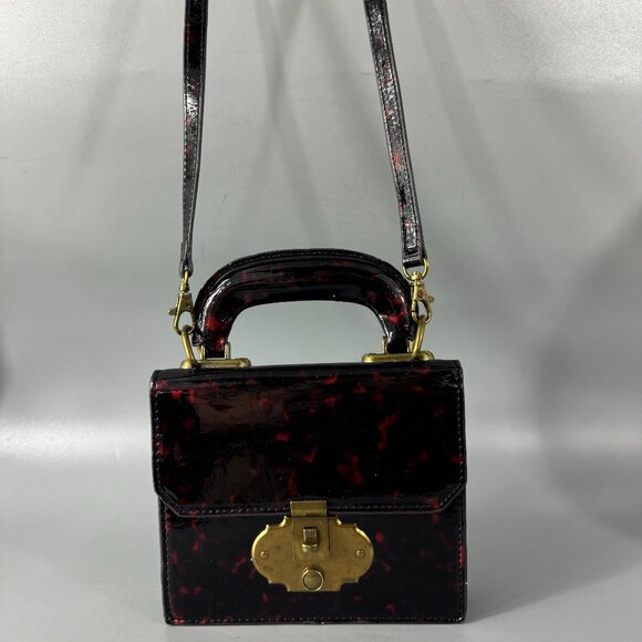 Miss Albright Handbags - Miss Albright Anthro Tortoise Mini Satchel/Crossbody Bag